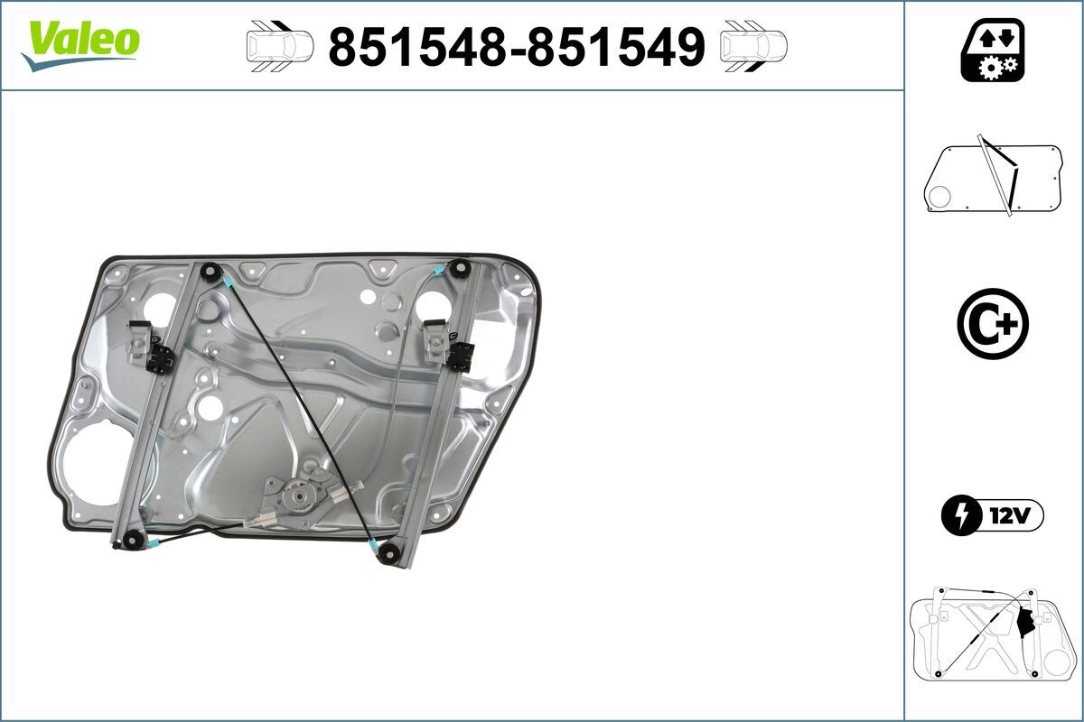 Mecanism actionare geam VALEO 851548