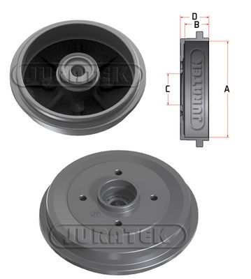 Juratek - Brake Drum with Bearing
