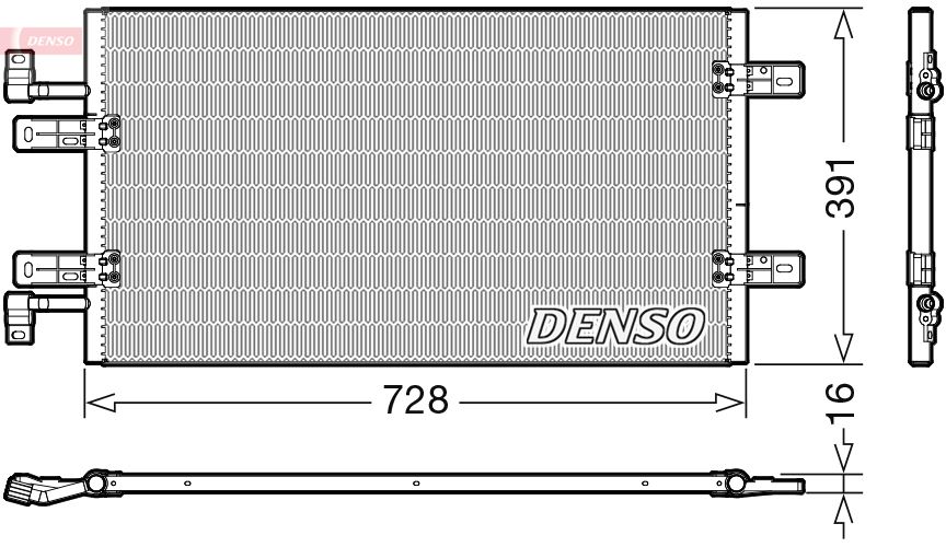 Kondenzátor klimatizácie DENSO DCN20019