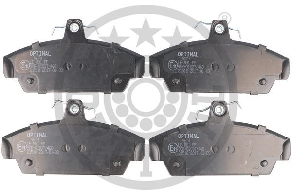 Zestaw klocków hamulcowych, hamulce tarczowe OPTIMAL BP-09674