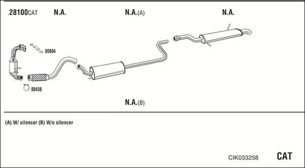 Układ wydechowy WALKER CIK033258