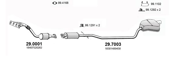 Układ wydechowy ASSO ART2874