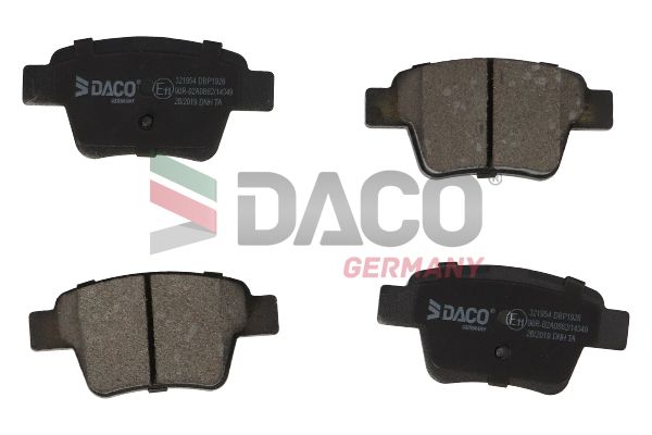 Zestaw klocków hamulcowych, hamulce tarczowe DACO GERMANY 321954