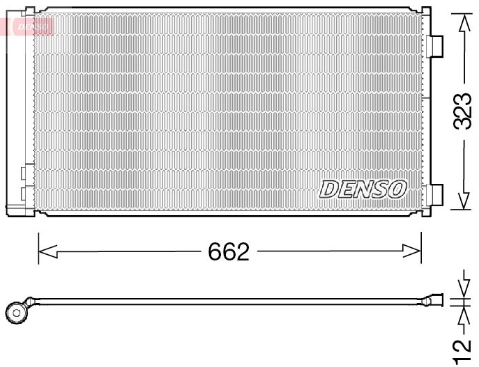 Kondenzátor klimatizácie DENSO DCN05103