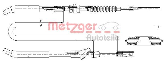 Cablu ambreiaj METZGER 18.6103