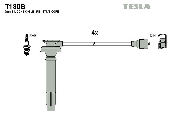 Sada kabelů pro zapalování TESLA T180B