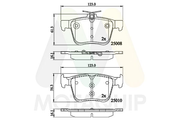 set placute frana,frana disc MOTAQUIP LVXL1751