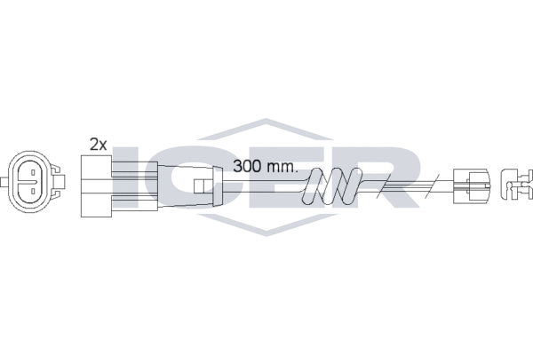 Styk ostrzegawczy, zużycie okładzin hamulcowych ICER 610470 E C