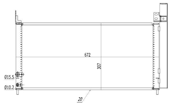 Condensator, climatizare MTR 13054434