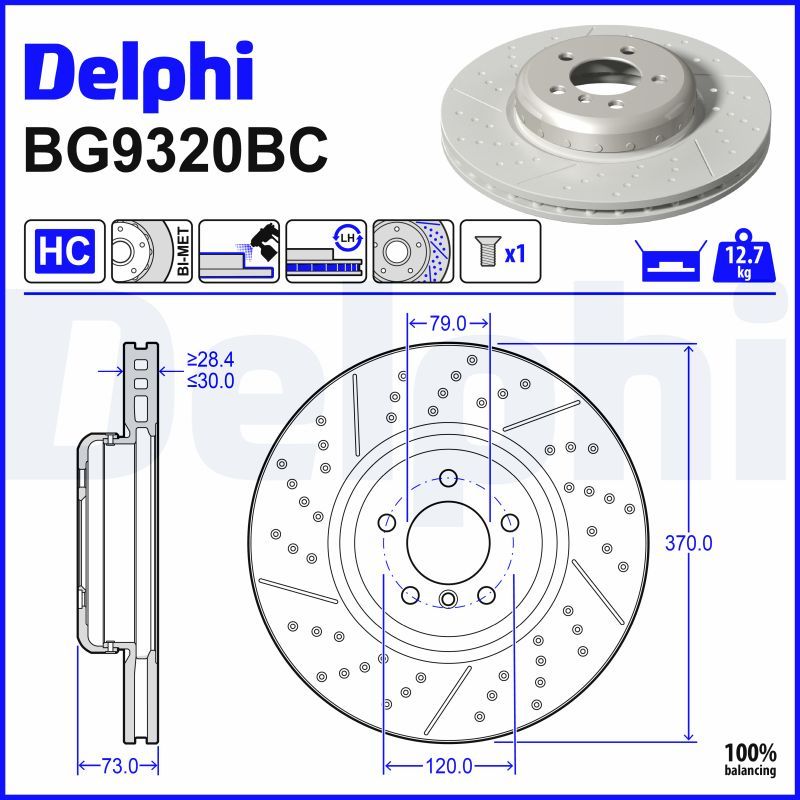 Disc frana DELPHI BG9320BC