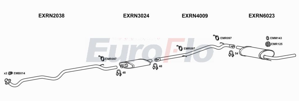 Układ wydechowy EUROFLO RNTRA177001D