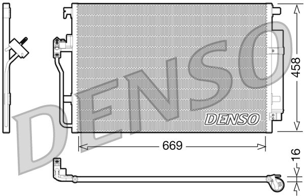 Kondenzátor klimatizácie DENSO DCN17056