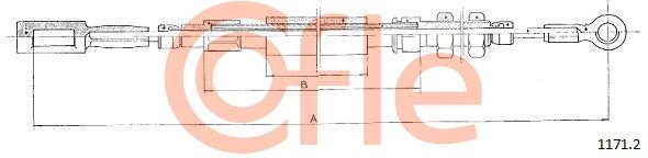 Cięgło, hamulec postojowy COFLE 92.1171.2
