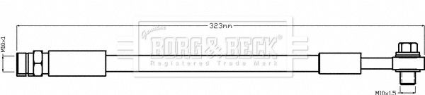 Przewód hamulcowy elastyczny BORG & BECK BBH8475