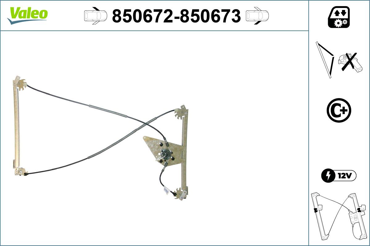 Mecanism actionare geam VALEO 850672