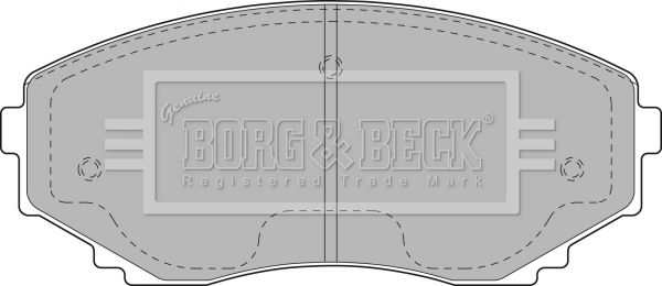Zestaw klocków hamulcowych, hamulce tarczowe BORG & BECK BBP1472