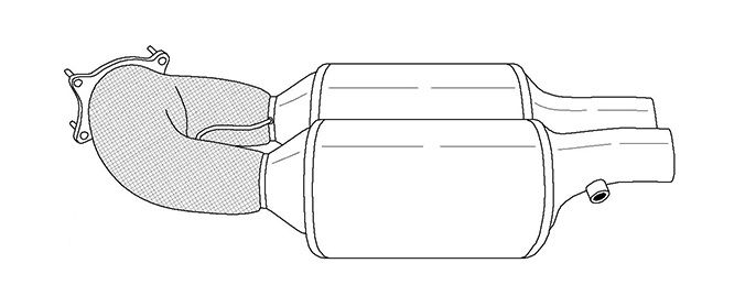 Filtre à particules / à suie, échappement
