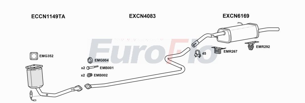 Układ wydechowy EUROFLO CNC3111004