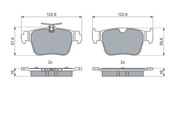 Zestaw klocków hamulcowych, hamulce tarczowe BOSCH 0 986 460 074