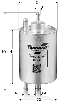 Filtr paliwa TECNECO FILTERS IN68