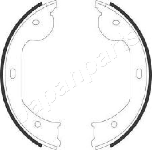 Zestaw szczęk hamulcowych, hamulec postojowy JAPANPARTS GF-0104AF