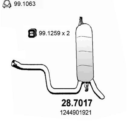 Tłumik końcowy ASSO 28.7017