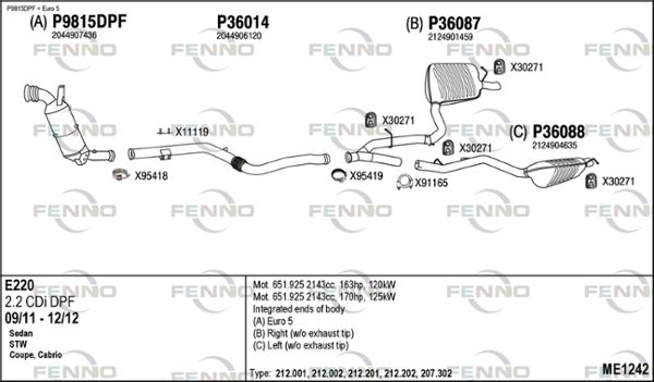 Układ wydechowy FENNO ME1242