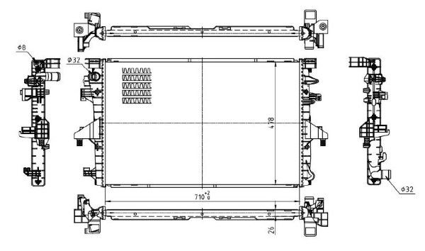 Radiator, racire motor MTR 13054560