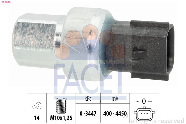 Comutator presiune, aer conditionat FACET OE Equivalent 25.0080