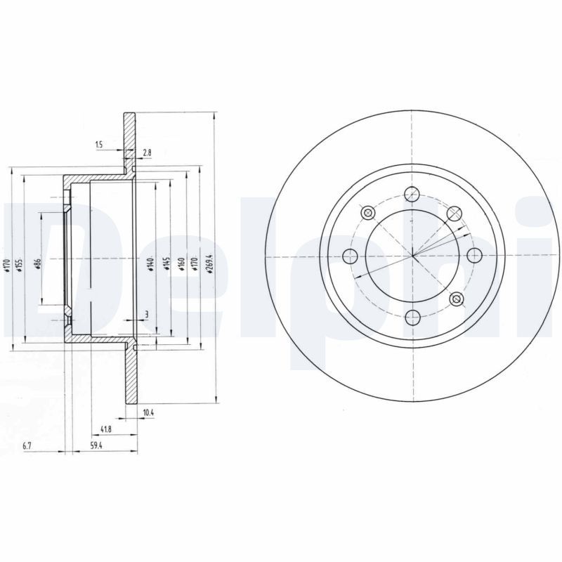 Tarcza hamulcowa DELPHI BG2112
