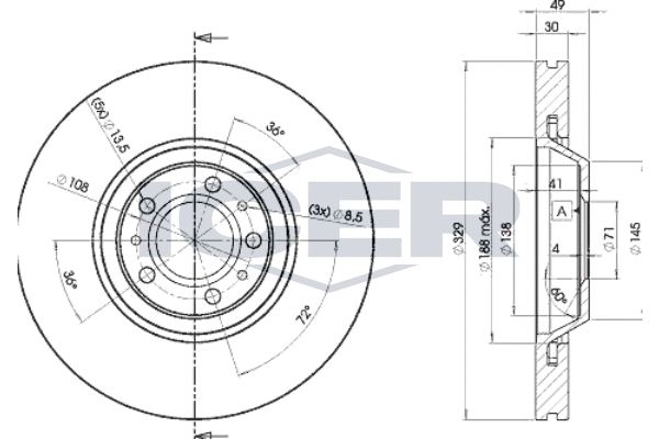 Tarcza hamulcowa ICER 78BD4608-2