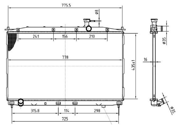 Radiator, racire motor MTR 13054883