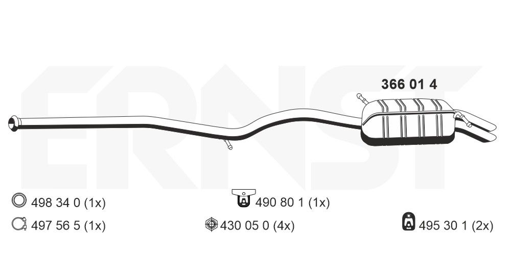Toba esapament finala ERNST 366014