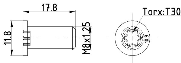 Śruba, tarcza hamulcowa TEXTAR TPM0013