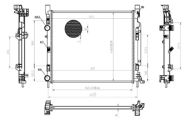 Radiator, racire motor MTR 13054492