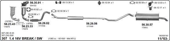 Układ wydechowy IMASAF 563000183