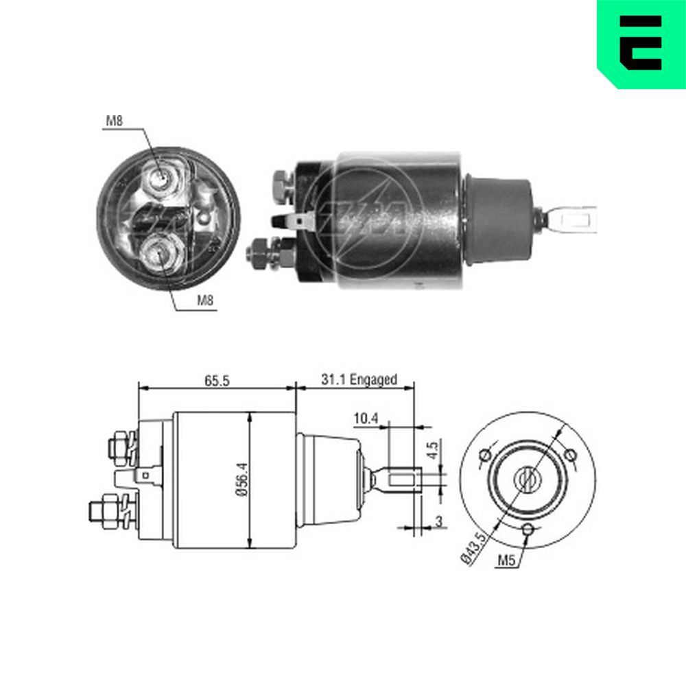 Solenoid, electromotor ERA ZM975