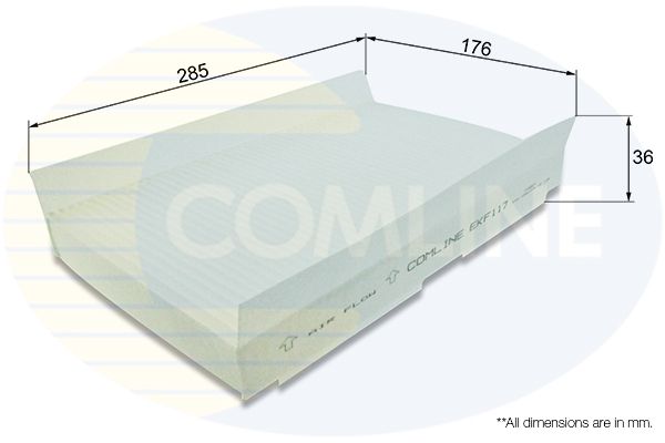 Filtr, wentylacja przestrzeni pasażerskiej COMLINE EKF117