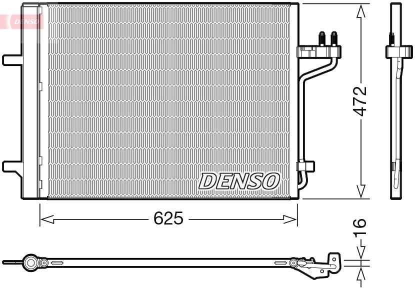 Kondenzátor, klimatizace DENSO DCN10047