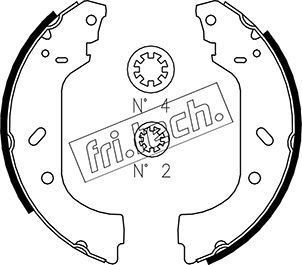 Zestaw szczęk hamulcowych FRI.TECH. 1034.098