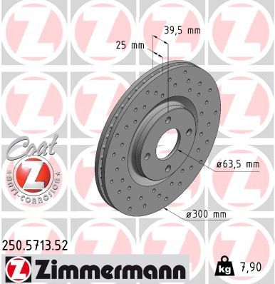 Brzdový kotúč ZIMMERMANN 250.5713.52