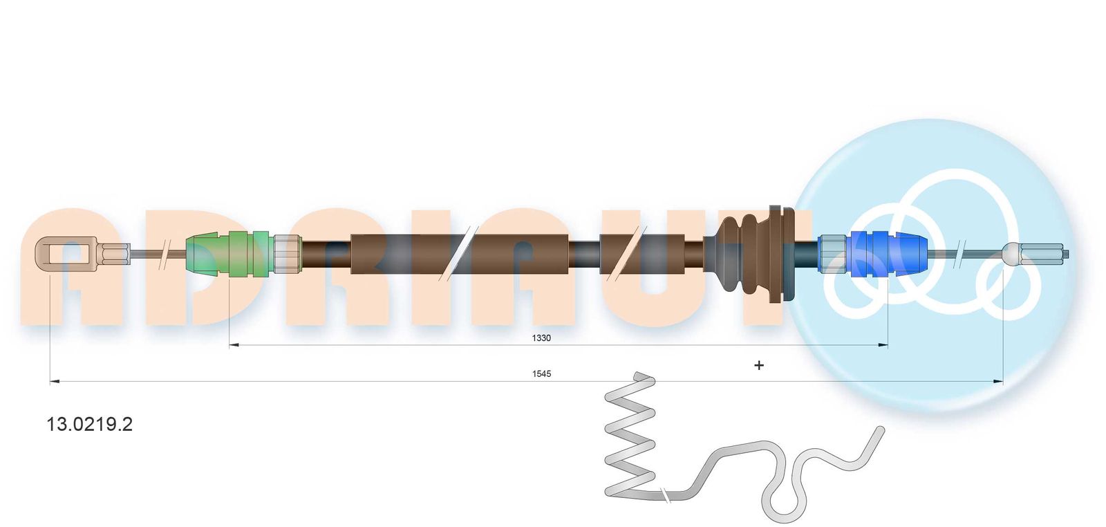 Cablu, frana de parcare ADRIAUTO 13.0219.2