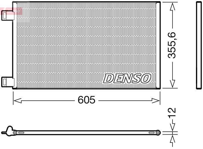 Kondenzátor klimatizácie DENSO DCN23041