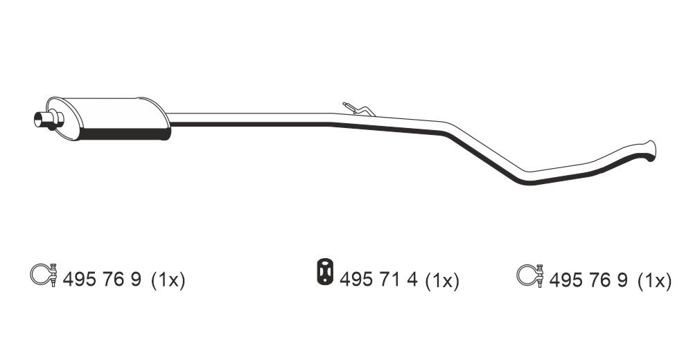 Levně Střední tlumič výfuku ERNST 505024