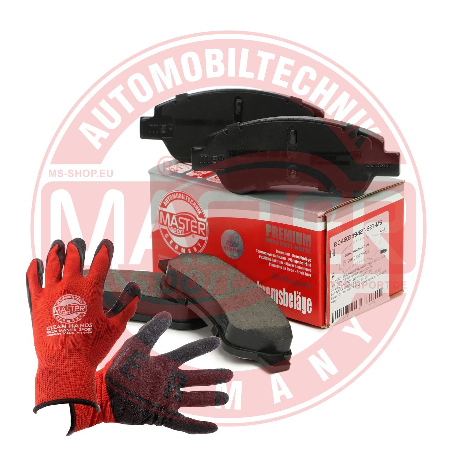 Zestaw klocków hamulcowych, hamulce tarczowe MASTER-SPORT GERMANY 13046039942T-SET-MSP