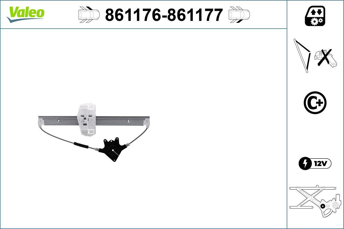 Mecanism actionare geam VALEO 861177