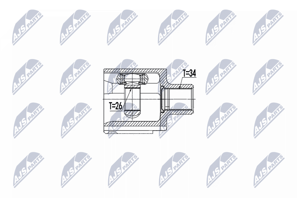 Šarnīru komplekts, Piedziņas vārpsta
