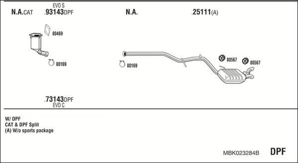 Układ wydechowy WALKER MBK023284B