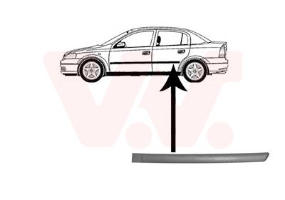 Levně Ozdobná / ochranná lišta, dveře VAN WEZEL 3742425