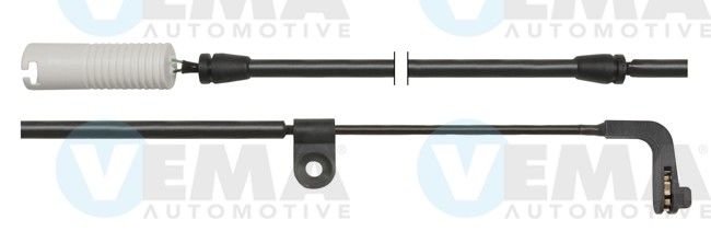 Styk ostrzegawczy, zużycie okładzin hamulcowych VEMA 117267